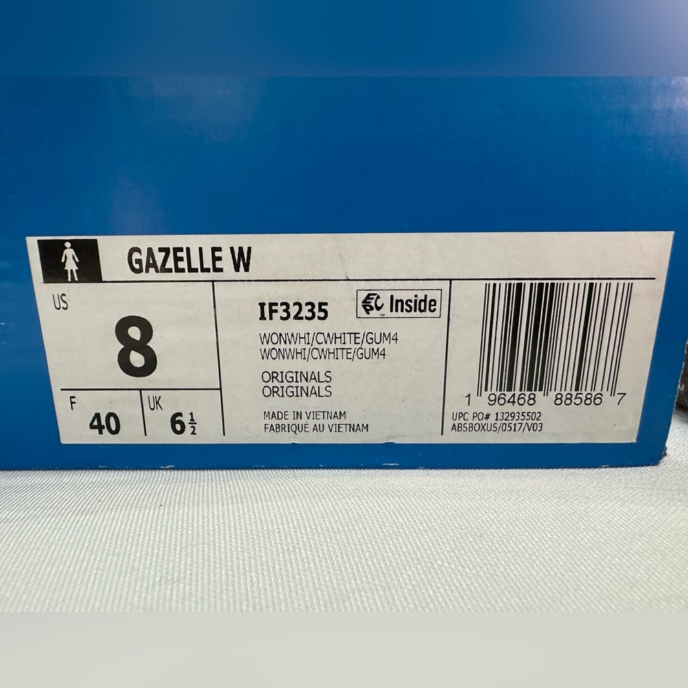 Adidas Gazelle Originals Wonder White Green Gum Sz 8 BNWT Suede - Picture 4 of 7